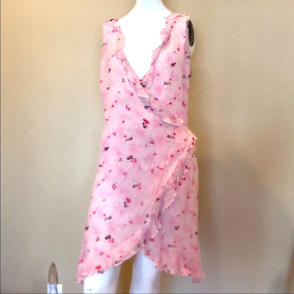 🔥Sale ~ Women's Kenneth Cole Pink Wrap Dress ~ Size 8